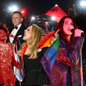 Dua Lipa [right], a headliner at this year's Glastonbury Festival, is considered the favourite to sing the next James Bond theme, potentially following in the footsteps of previous Glastonbury Festival headliners Shirley Bassey and Adele (Credit: Getty Images)