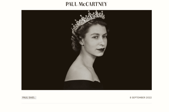 The short, succinct message Sir Paul McCartney wrote upon learning about Queen Elizabeth II’s passing