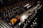 A few moments later and the Queen’s  coffin was lowered into the Royal Vault.