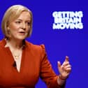 Prime Minister Liz Truss speaks during the final day of the Conservative Party Conference