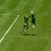 Maradona scored both goals in the famous Quarter Final against England in the 1986 Mexico World Cup. 