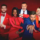 Comic Relief - Red Nose Day 2023,17-02-2023,Joel Dommett, AJ Odudu, Paddy McGuinness, David Tennant, Zoë Ball,BBC/Comic Relief,Nicky Johnston