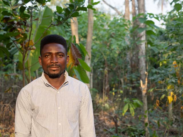 Fairtrade cocoa farmer Bismark Kpabitey (photo: Fairtrade Africa)