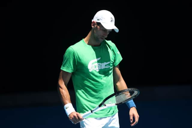 Novak Djokovic is back in detention at the Park hotel ahead of his visa appeal (Photo: Getty Images)