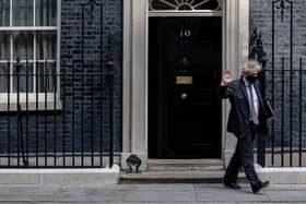 Prime minister Boris Johnson leaves 10 Downing Street to head to Parliament for Prime Minister’s Questions (Photo by Rob Pinney/Getty Images)