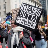 Thousands of teacher members from the National Education Union held an industrial action on May 2 in a pay dispute with the UK government. (Photo by Hesther Ng/SOPA Images/LightRocket via Getty Images)