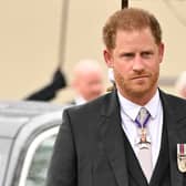 Prince Harry at the coronation of King Charles III