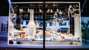Harrods window this year. The theme is “Witness a Spectacle” centred on a feasting table that stretches across its storefront