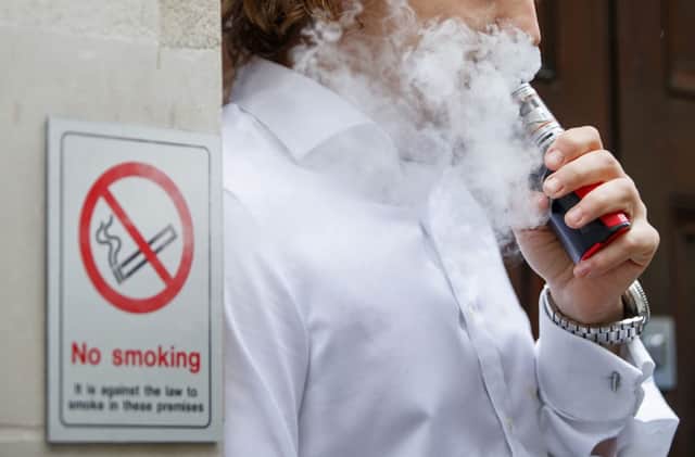 E-cigarettes could be given to smokers for free on the NHS as part of new plans to help people quit (TOLGA AKMEN/AFP via Getty Images))