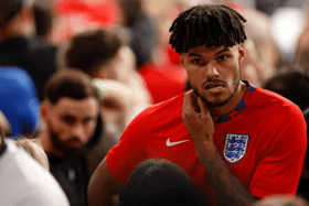 Tyrone Mings of England looks on following defeat in the UEFA Euro 2020 Championship Final between Italy and England at Wembley Stadium on July 11, 2021 in London, England. (Photo by John Sibley - Pool/Getty Images)