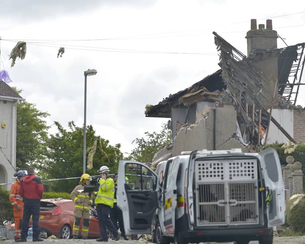 The scene this morning at Mallowdale Avenue, Heysham (Photo: SWNS)