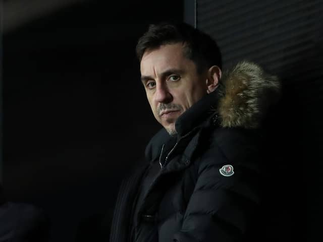 Gary Neville has condemned the plans for a European Super League (Photo by Alex Livesey/Getty Images)