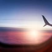 View out of the window of a boeing 737 by TUI fly airline. (Shutterstock)