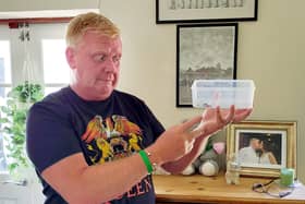 David Judd, 55, had been unpacking his clothes just hours after arriving home when he suddenly spotted the venomous arachnid.