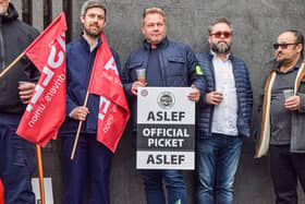 Aslef, a union that represents 16 of the country’s 35 rail operators, announced last month that its members would withdraw non-contractual overtime, known as rest-day working, from Monday (July 3) to Saturday (July 8).  (Photo by Vuk Valcic/SOPA Images/LightRocket via Getty Images)