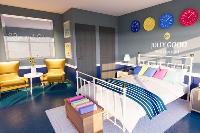 Gala Bingo is launching the world’s first ‘fish and chip hotel’ prototype in Blackpool this weekend offering visitors free fish, chips and peas.