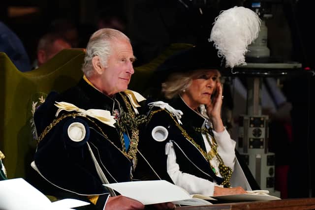 King Charles III and Queen Camilla attend the National Service of Thanksgiving and Dedication.