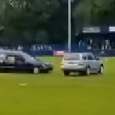 Hearse on the pitch brings Gateshead friendly to a halt - Credit: Gateshead