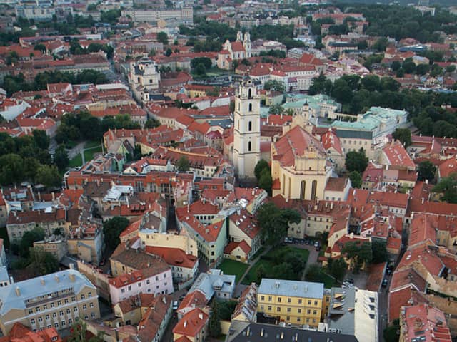 View the Old Town from Gediminas Hill