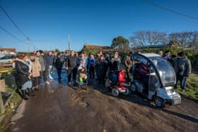 Residents of Bel-Air chalet estates on Seawick road in St Osyth, Essex say they are suffering from "the worst road in Britain" Picture: James Linsell-Clark/ SWNS