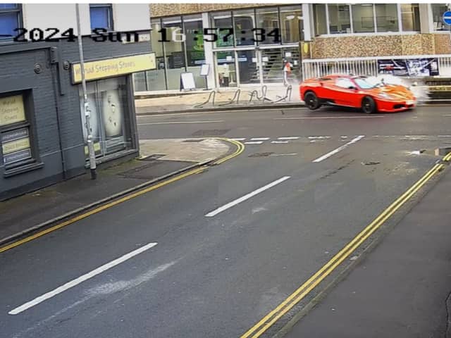 CCTV captures moment driver crashes £100k Ferrari in city centre