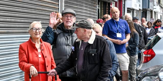 National Fish and Chip Day sees queues for 1p fish and chips.