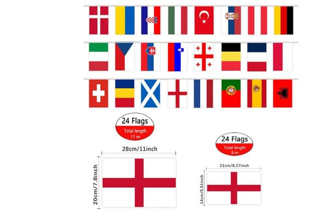 This bunting pack contains the flags of all the participating nations