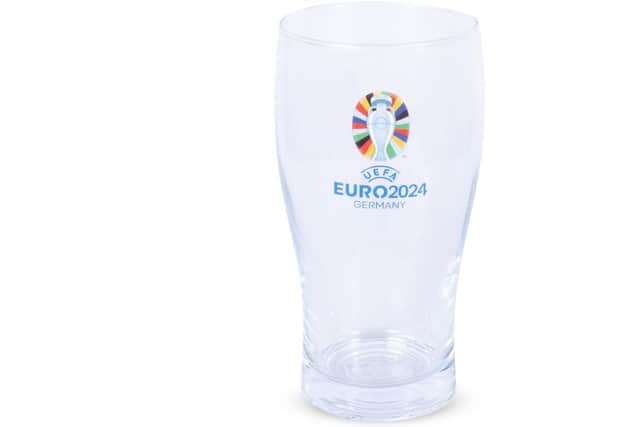 Stay refreshed in style with a Euro 2024 pint glass