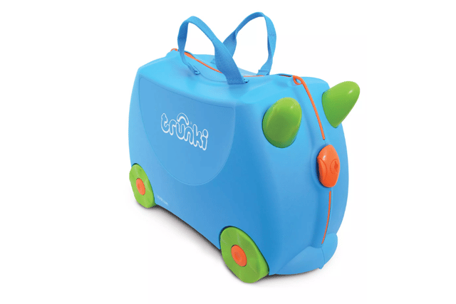 This trunki ride-on suitcase is great for children