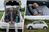 Maciej Bober lives in his Fiat 500 full-time and says he's "happier than ever".