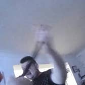 Video grab from police bodycam footage of PC Maverick Reddington being attacked by Mark Fox.