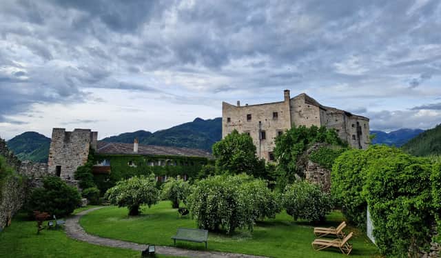The inner garden at Castel Pergine. Credit: NW