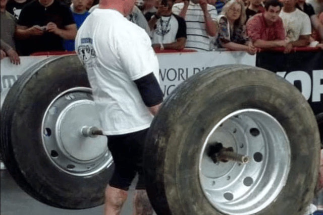 Glen Bailey competing in a weightlifting competition