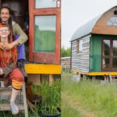Ember Smith and Steph Gabbadon live in tiny homes in an off-grid community.