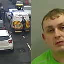 Police arrest Michael Hugill after they spotted him selling drugs on the street.