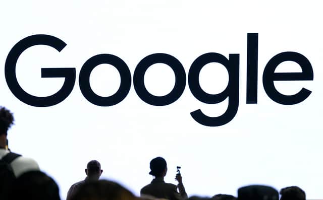 A Google logo is seen during the "Made by Google" event. Photo: Josh Edelson / AFP via Getty Images