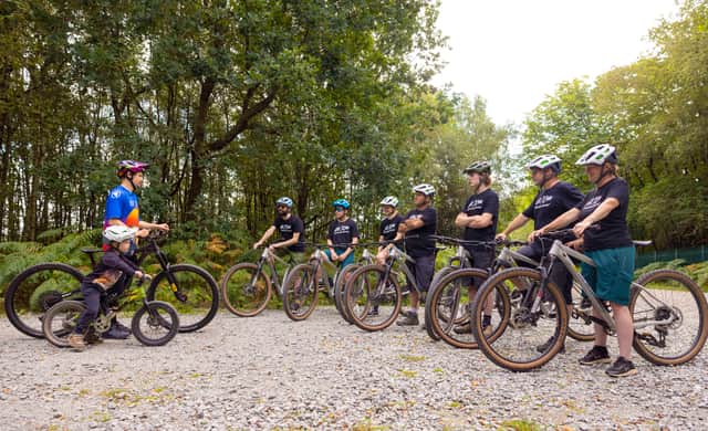 Grown-ups, aged 31-59, can be seen following the confident youth through an exhilarating biking trail in the scenic Bedgebury Forest in Kent