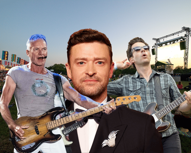 Who else is set to join [L-R] Sting, Justin Timberlake and Stereophonics at the Isle of Wight Festival in 2025?