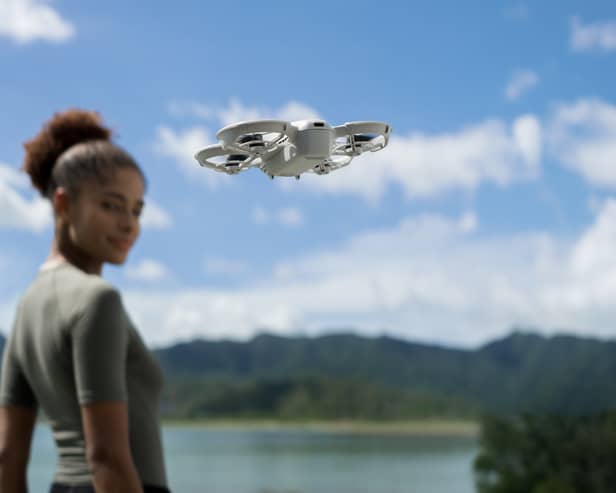 The DJI Neo uses AI to lock on to a person and follow them around