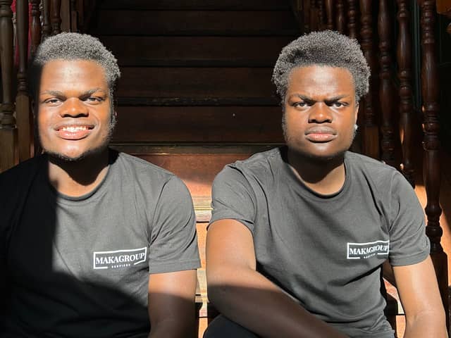 Twins John and James Makanjuola who own their own cleaning company Makagroup Services.