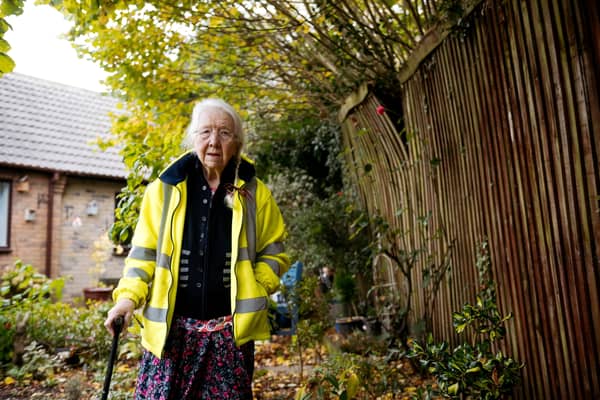 Betty Calloway (90) from Stirchley, who has  issues with an overgrown council hedge that has turned her dream move into a nightmare. 