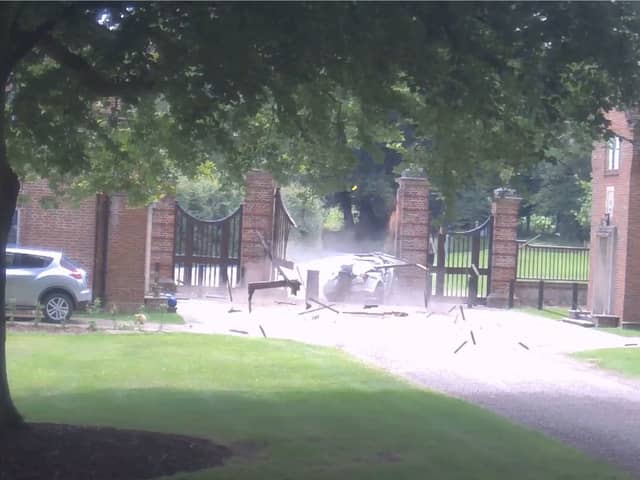 Drink driver Matthew Wootten crashes into the gates of the Prime Minister’s country house.