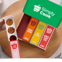 The packs arrive in the post and you just top them up with the fresh ingredients