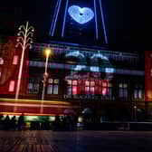 Magical light display welcomes Strictly Come Dancing to Blackpool Tower. Credit: Lucinda Herbert