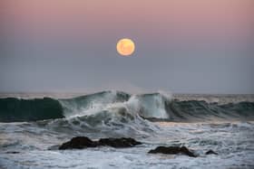 The supermoon, called Beaver Moon, rises in the UK at around 3.30pm GMT.