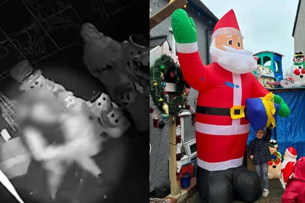 Thief steals giant Santa from charity Christmas display.