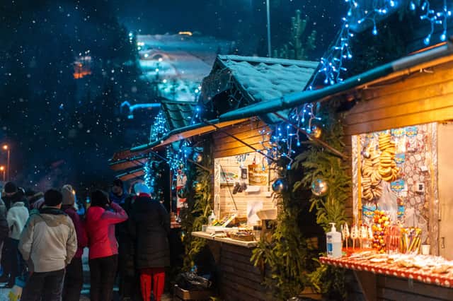 A Christmas market 