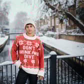 The knitted jumper design comes after research revealed that 1 in 4 winter drownings involve alcohol
