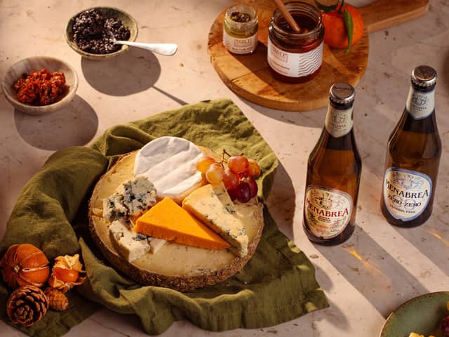 The board is coated in grains left over from the brewing process and is sourced from a dairy local to the brewery in the Italian Alps