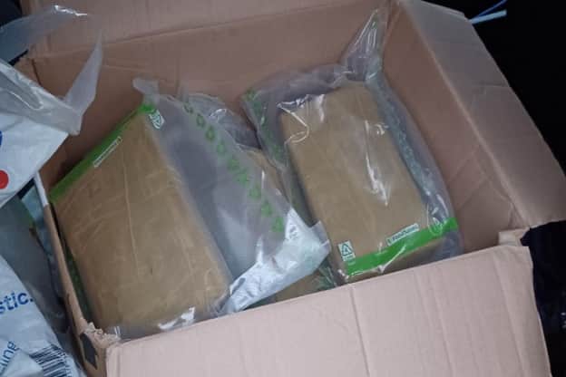 The drugs seized from Linda Lawrence's car.